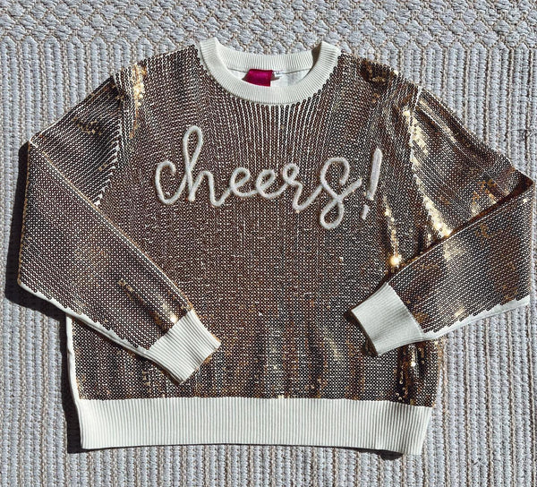 Queen of Sparkles Gold Sequin Cheers