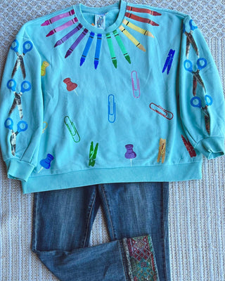 Queen of Sparkles School Supplies Sweatshirt