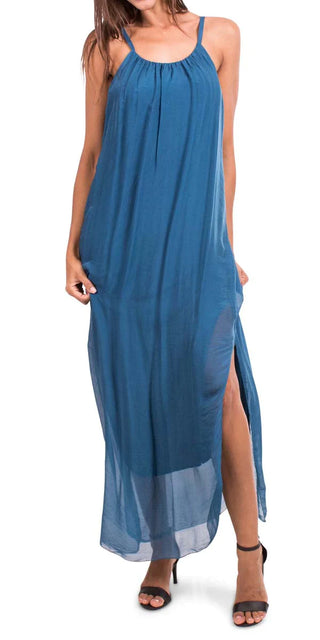 Buy teal Gigi Moda Venus Silk Dress
