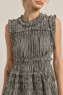 Smocked Gingham Maxi Dress
