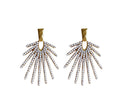 Marble Sunburst Statement Drop Earrings