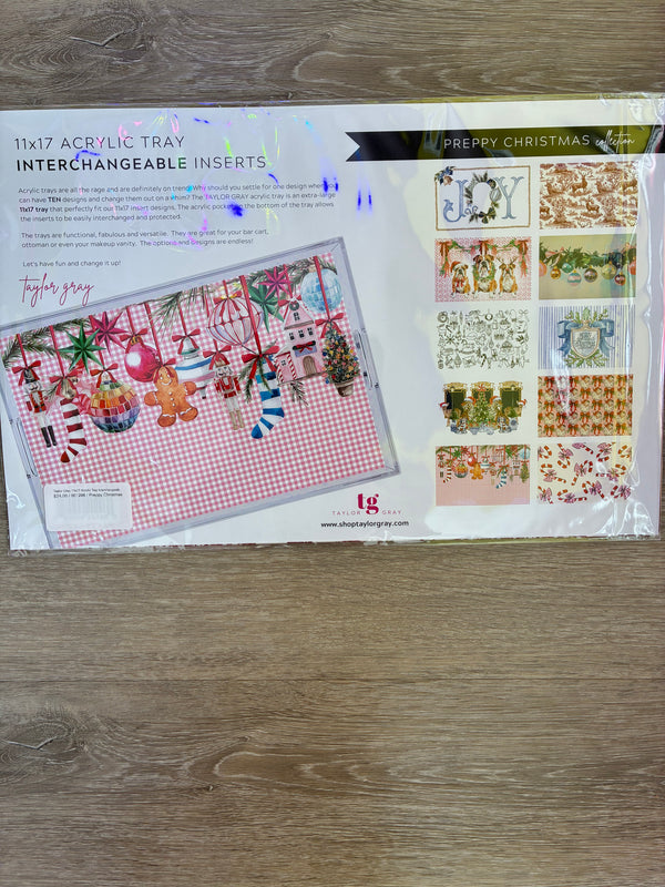 Taylor Gray 11x17 Acrylic Tray Interchangeable Inserts