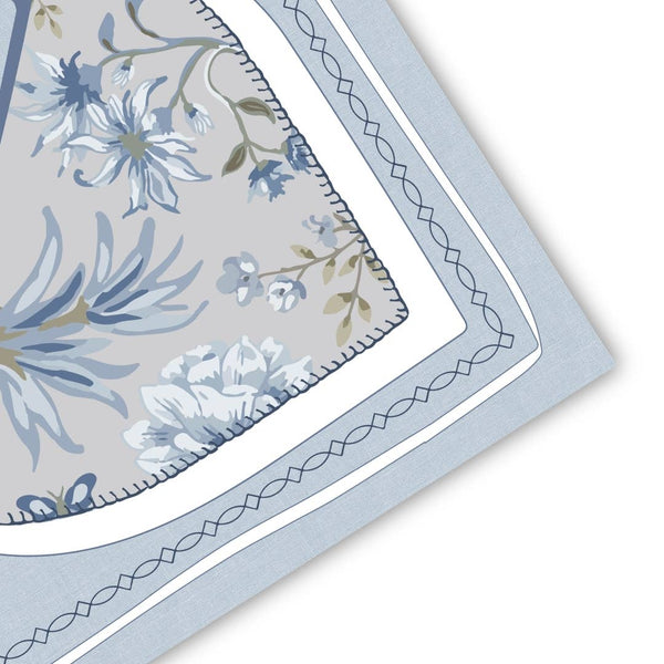 Bluebonnet Trails Mahjong Mat | Texas Floral Blue Boots