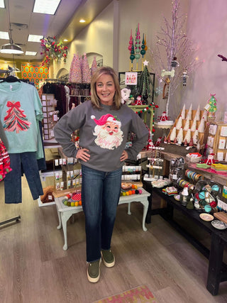 Crochet cutie Santa sweatshirt