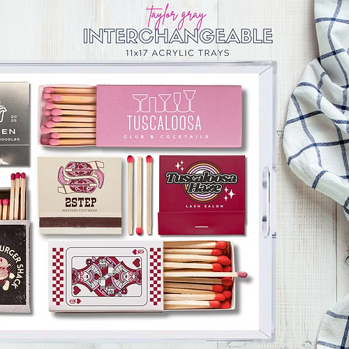 Taylor Gray 11x17 Acrylic Tray Interchangeable Inserts