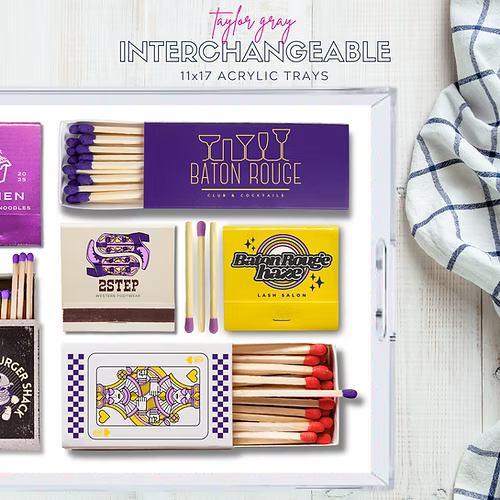 Taylor Gray 11x17 Acrylic Tray Interchangeable Inserts