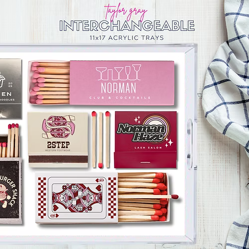 Taylor Gray 11x17 Acrylic Tray Interchangeable Inserts