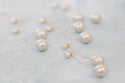 Gray Swinging Pearl Statement Drop Earrings