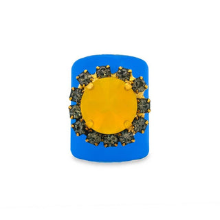 Buy neon-blue TOVA Jacci Ring in Enamel