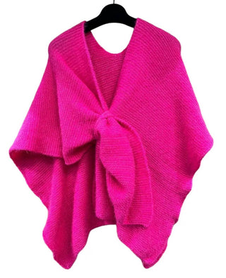 Italian Knit Cozy Warm Poncho with Loop LOOWIE