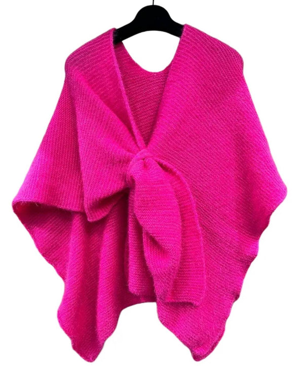 Italian Knit Cozy Warm Poncho with Loop LOOWIE