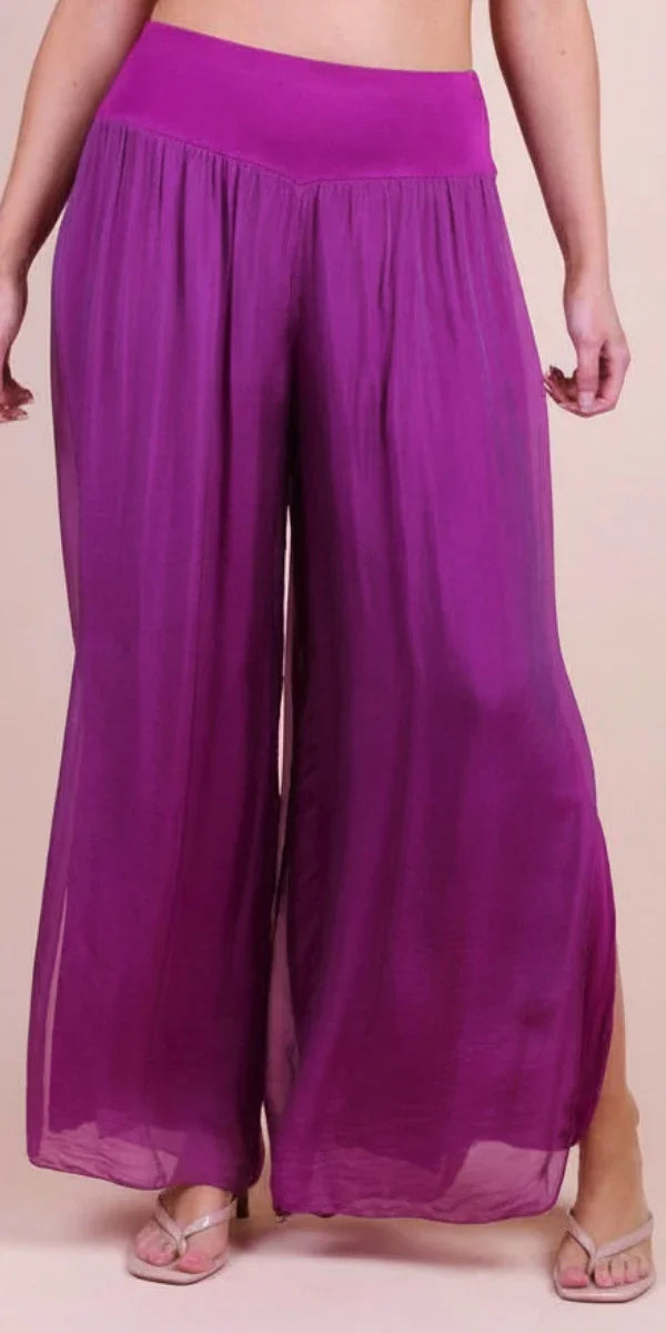 Gigi Moda Jasmin Slit Silk Pant