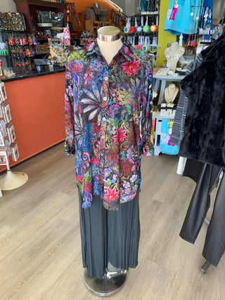 John Mark Jazzy Satin Blouse