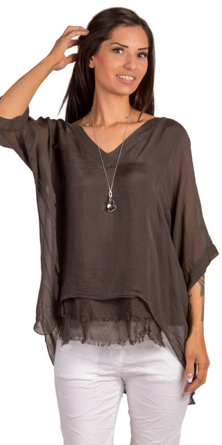 Gigi Moda Diana Top Chocolate