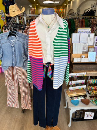 eesome candy stripe cardigan