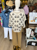 Gigi Moda Venice Crochet Button Down Top