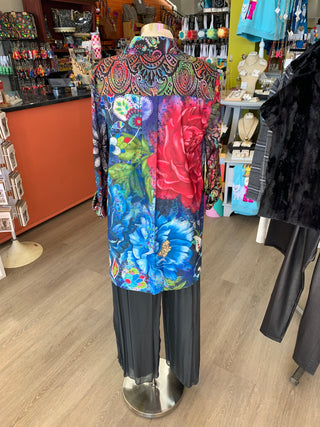 John Mark Jazzy Satin Blouse