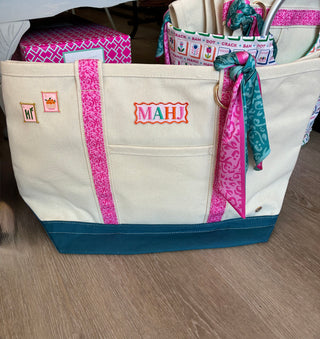 Darling Canvas Tote Bag-Mahj Time