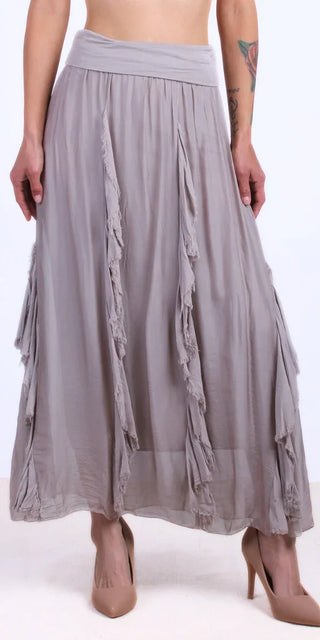 Gigi Riviera silk midi skirt