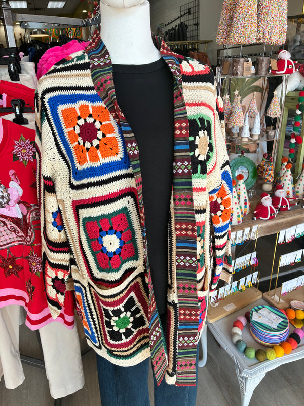 John Mark Granny Square Cardigan
