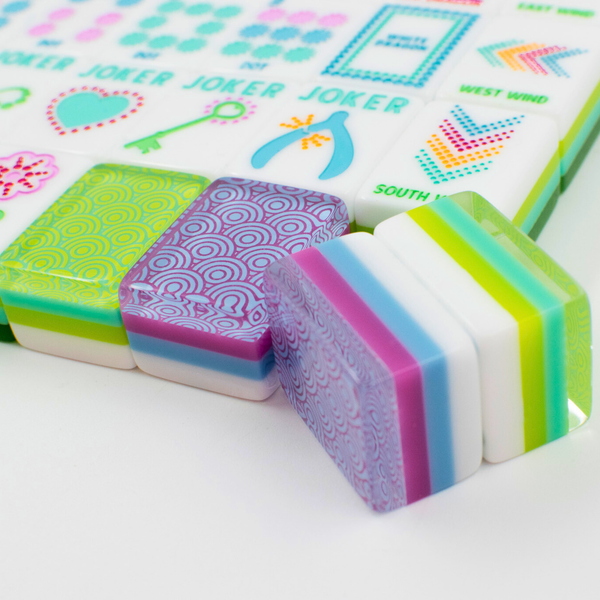 Mahjong Crystal Confetti Purple Tile Set