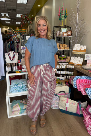 Indigo Cherry Pants