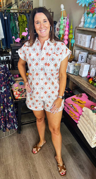 Ikkat Linen Short