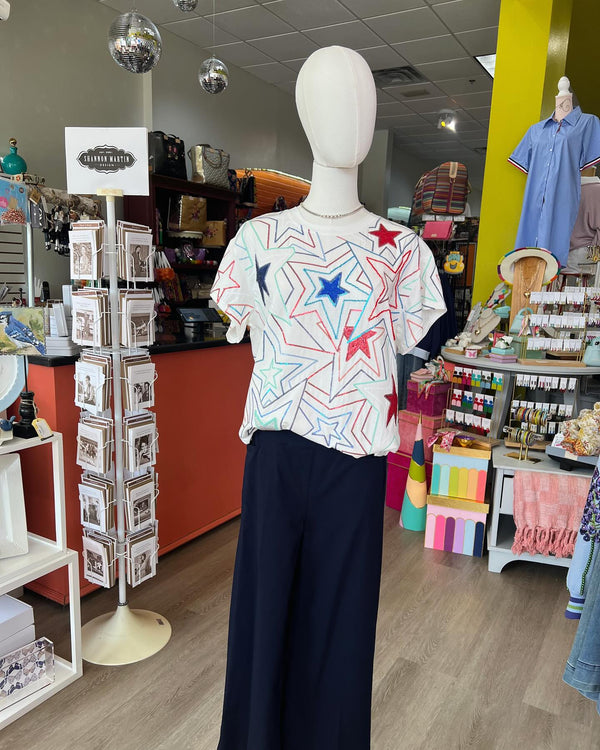 Queen of Sparkles Multi Star Tee