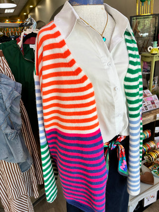 eesome candy stripe cardigan