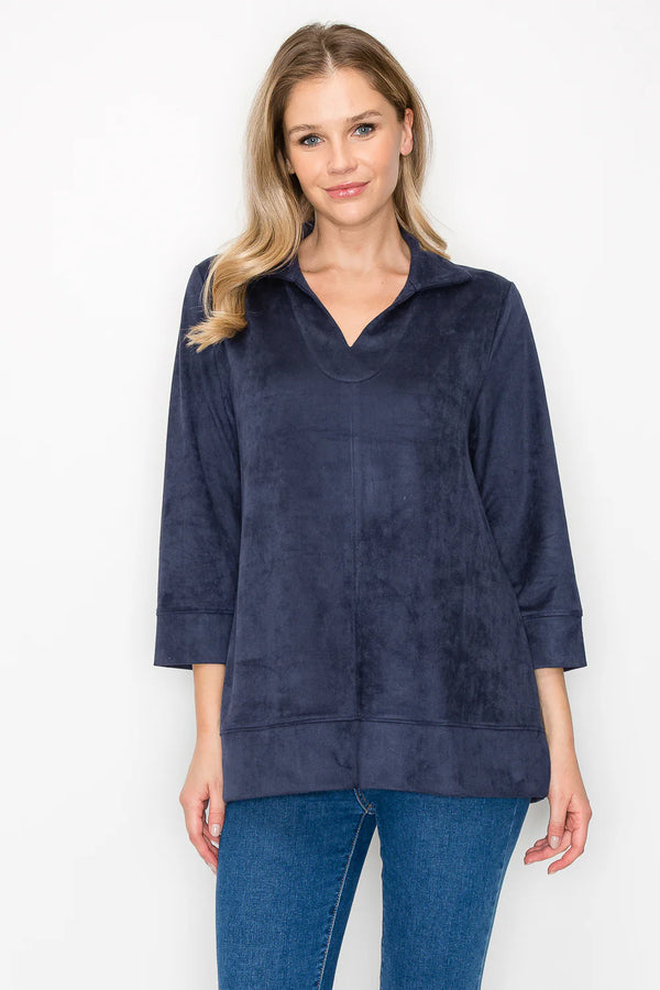 JOH Addison suede top