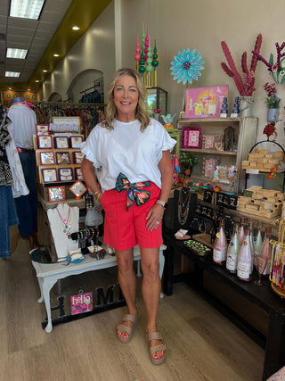 Buy coral-sunset Lysse Amanda Twill Short