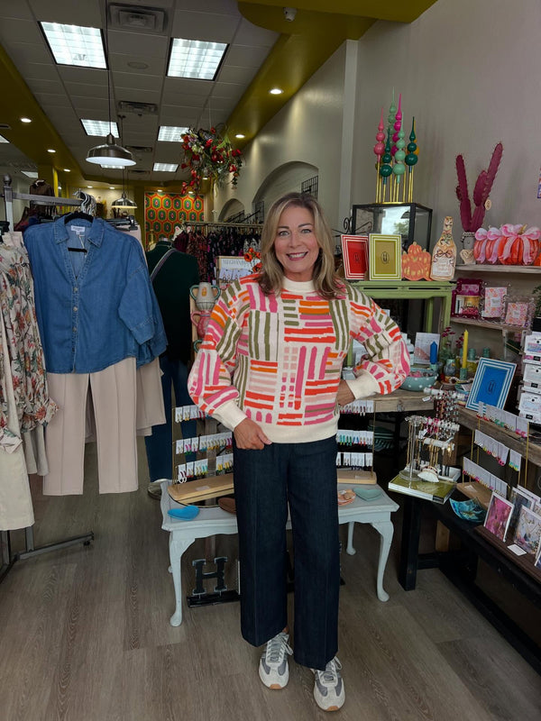 THML Pastel Parallel Lines Sweater