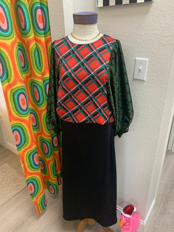 Ivy Jane Tartin and Frills Top