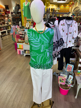 Tru Luxe beach-y fringe top