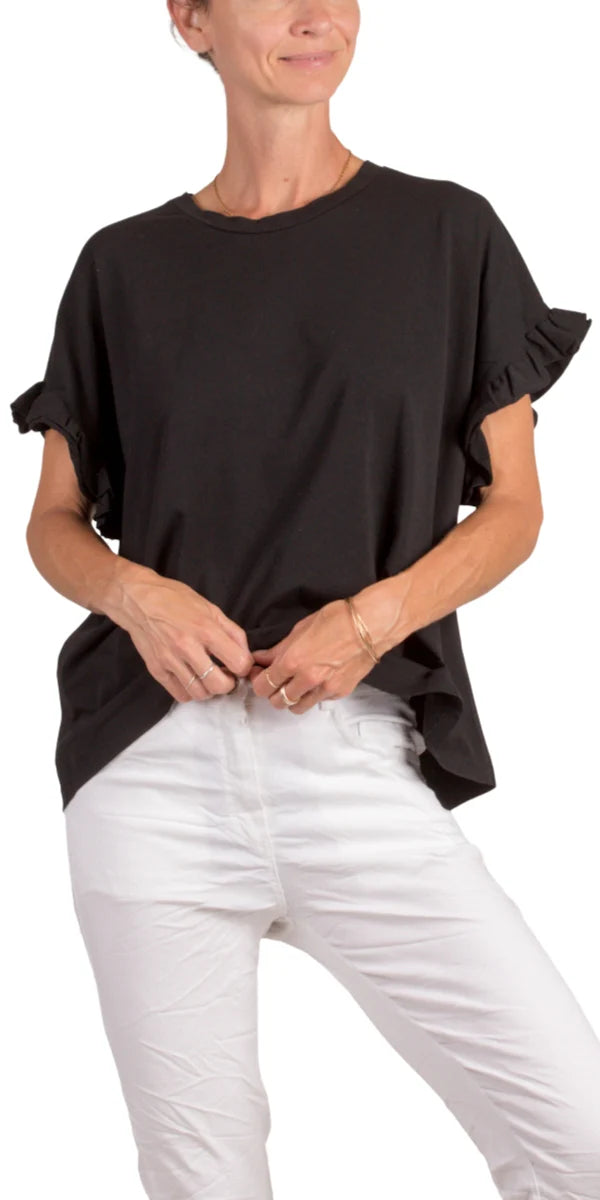 Gigi Moda Cotton Ruffle Top