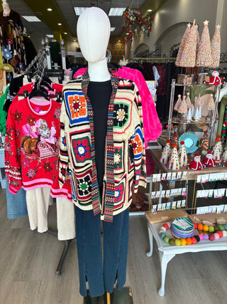 John Mark Granny Square Cardigan