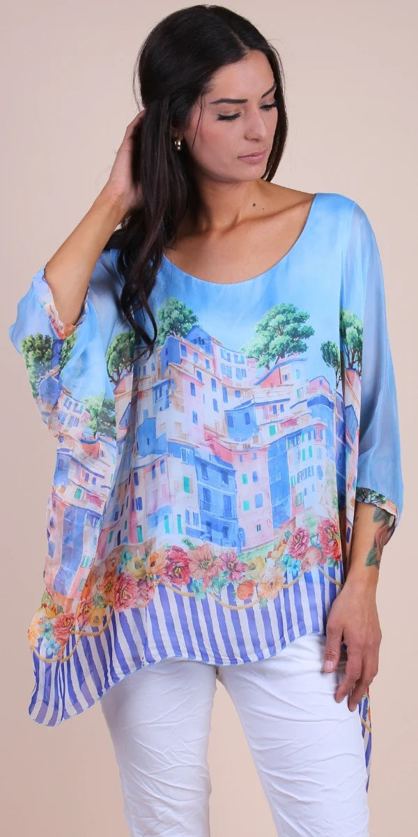 Gigi Moda Paese Italian Coast Silk Kaftan