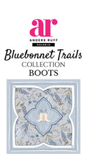 Bluebonnet Trails Mahjong Mat | Texas Floral Blue Boots