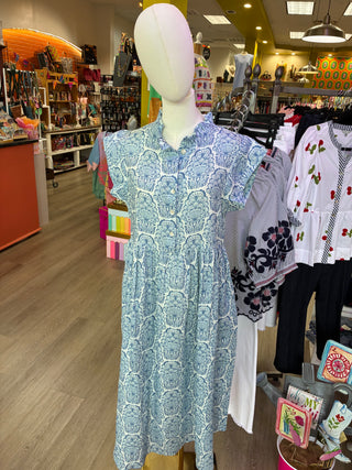 Uncle Frank linen blues dress