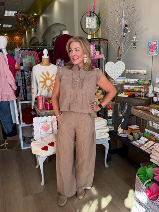 Ivy Jane Striped Ruffle Top