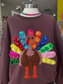Queen of Sparkles Flower Turkey Sweatshirt