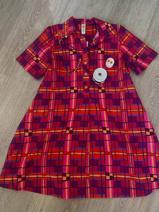 Uncle Frank plaid shift dress