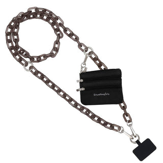 Buy ice-black-chain-with-black-pouch Clip & Go Crossbody Chain with Pouch
