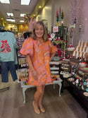 THML cosmic puff sleeve dress