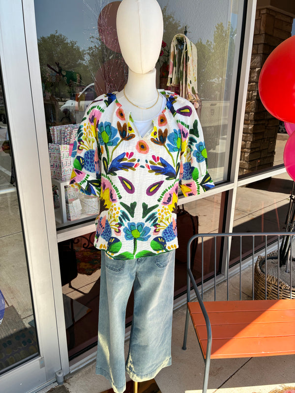 Tru Luxe Wild Flower Top
