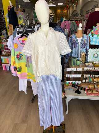 Thin Her Stripe Wide Leg Crop Pant