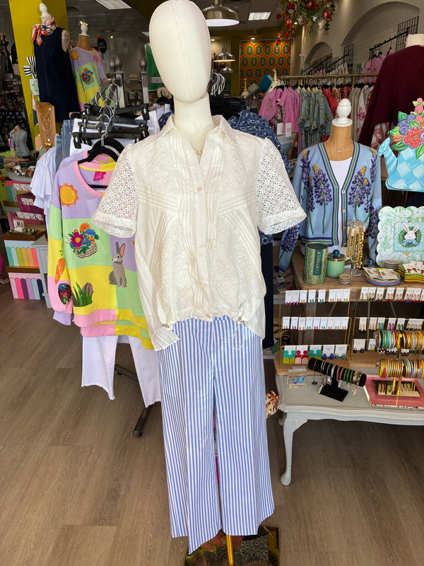 Thin Her Stripe Wide Leg Crop Pant