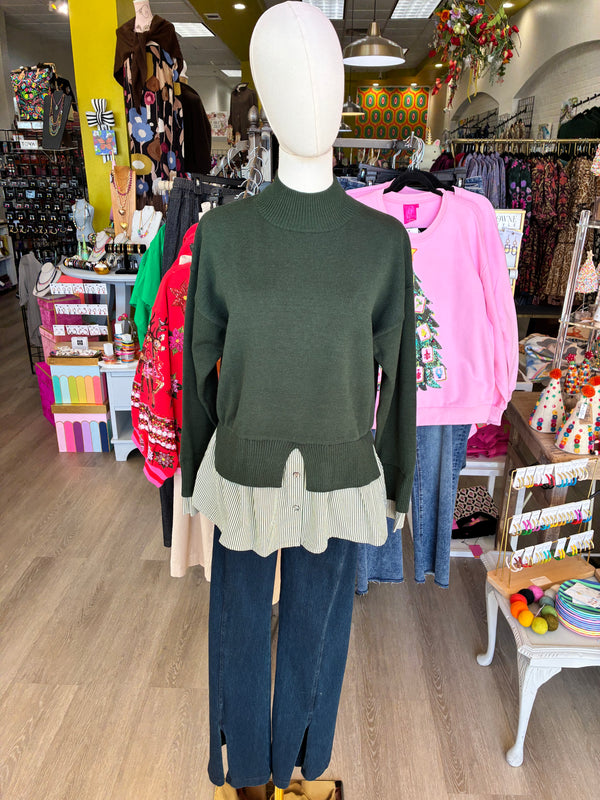 Entro Untucked Pinstripes