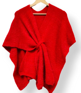 Italian Knit Cozy Warm Poncho with Loop LOOWIE