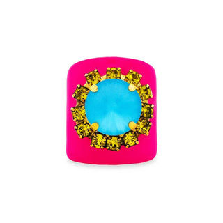 Buy neon-pink TOVA Jacci Ring in Enamel